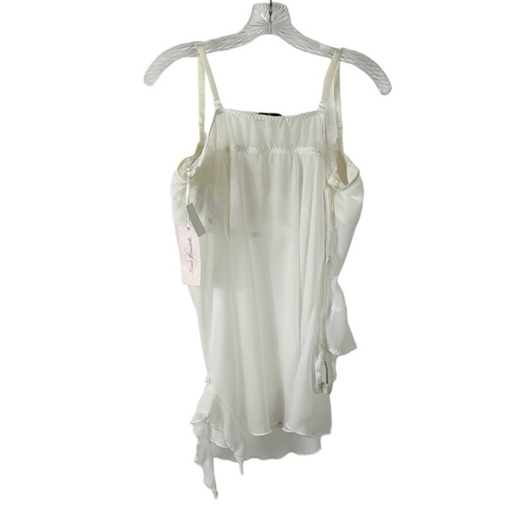 Linea Donatello 2-Piece Short Nightgown + Panty Women's Plus 1X Ivory New - Picture 2 of 12